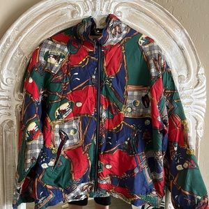 90s Vintage Silk Bomber Jacket Studio Sportif